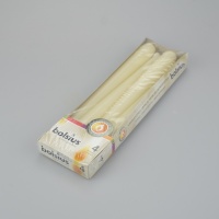 Pack of 4 Ivory taper dinner candles